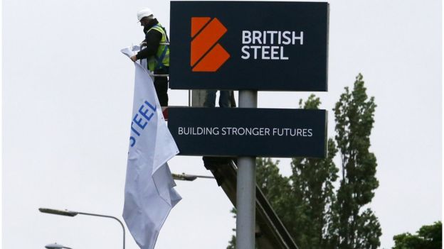 British Steel sign