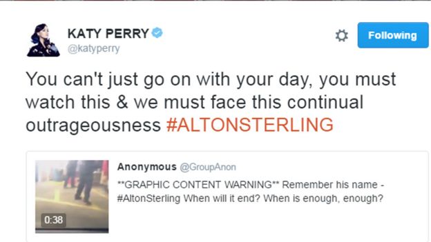 Katy Perry tweeted: 