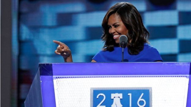 Michelle Obama en la Convención Demócrata.