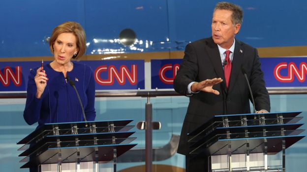 Carly Fiorina and John Kasich