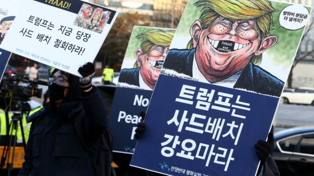 Güney Kore protesto