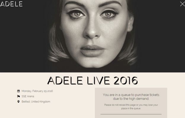 Adele website screengrab