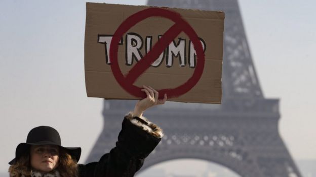 تظاهرات پاریس علیه ترامپ