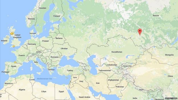 A Sibéria no Google Maps