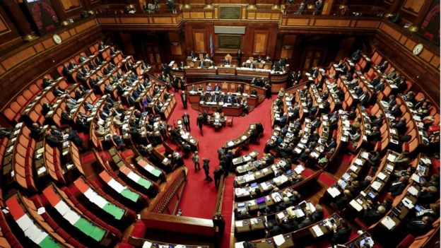 A general view of the Italian Senate