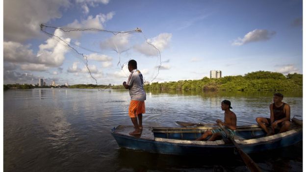 Pescador no Recife