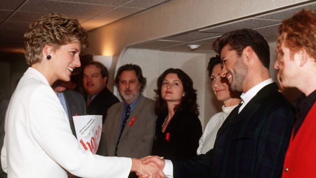 La princesa Diana junto a George Michael