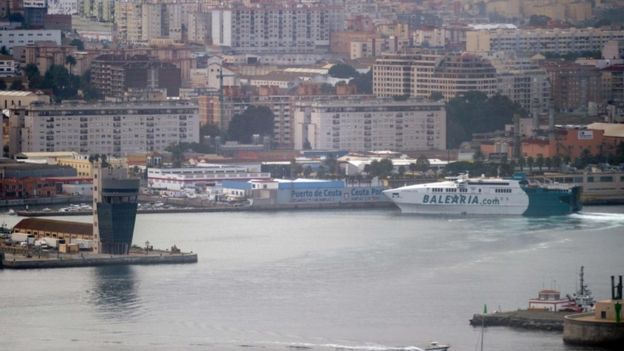 The Spanish port of Ceuta