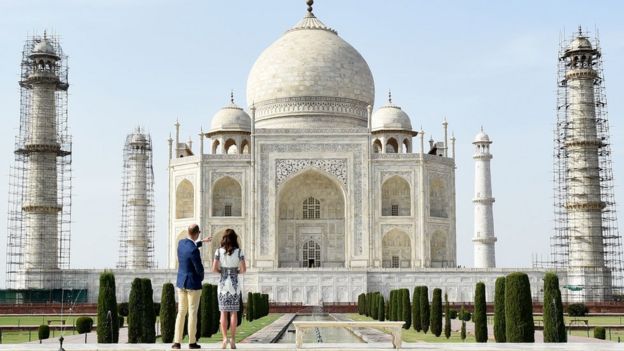 The Duke and Duchess of Cambridge at the Taj Mahal