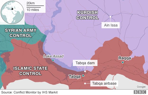Map showing control of northern Syria (27 March 2017)