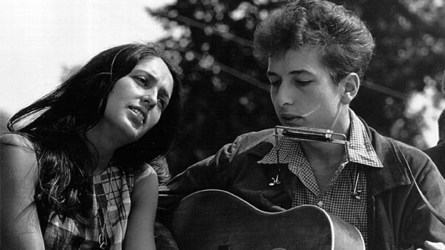 Боб Дилан и Джоан Баэз