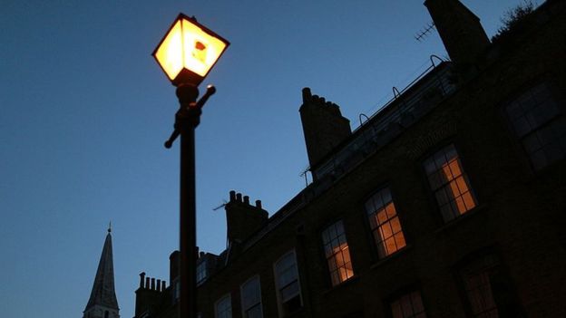 Luz en calle de Londres