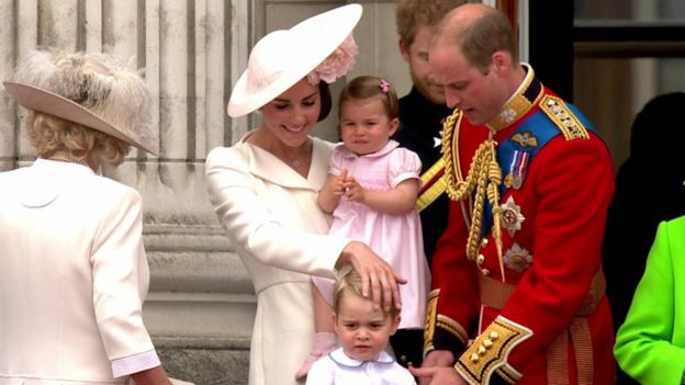 Princess Charlotte joined her family on the balcony at the annual event for the first time