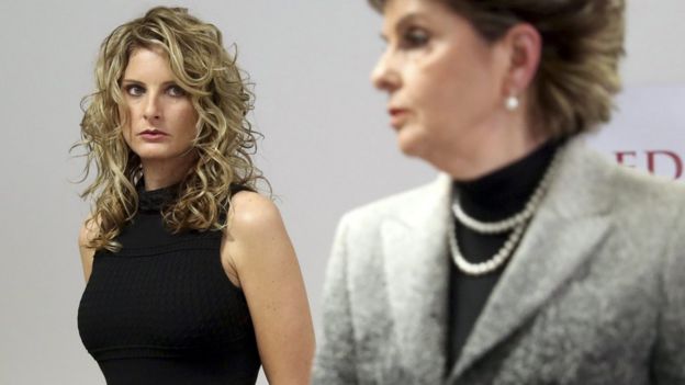 Summer Zervos (L), with her lawyer Gloria Allred, said she was launching the lawsuit to 