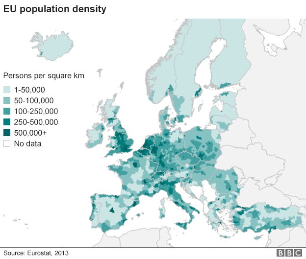 Population density map