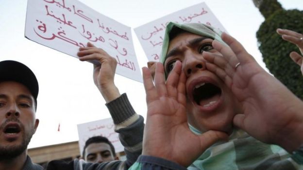 Protestas en el norte de Marruecos.