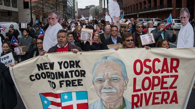 Marcha a favor de la liberación de Óscar López.