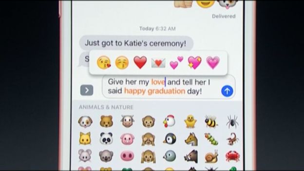The messaging app now recommends the replacement of certain words with emojis