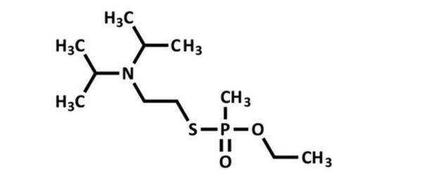 Chemicalstructure of VX nerve agent