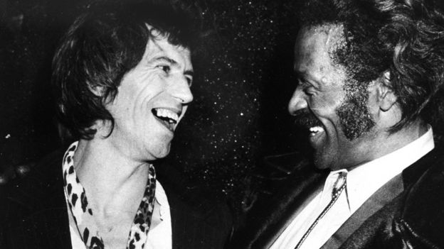 Chuck Berry ve Rolling Stones'un gitaristi Keith Richards'la