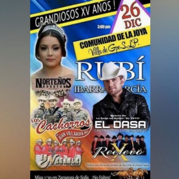 A screenshot of a flier for Rubi's party