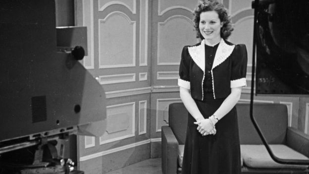 Maureen O'Hara on BBC television in 1939