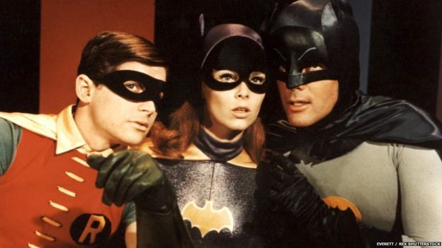 Burt Ward, Yvette Craig and Adam West in Batman