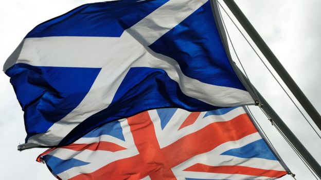 banderas de Escocia