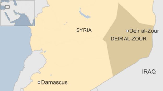Map of Deir al-Zour