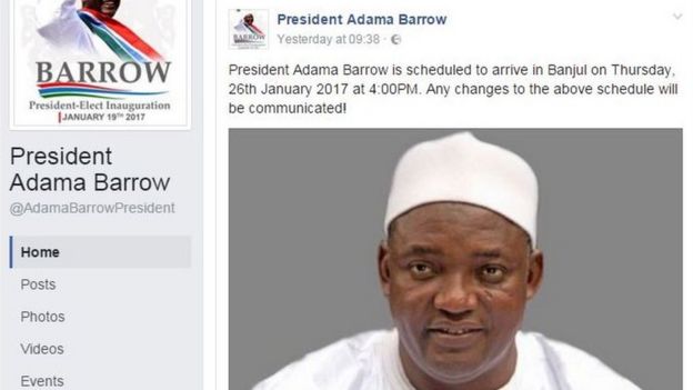 Adama Barrow's Facebook
