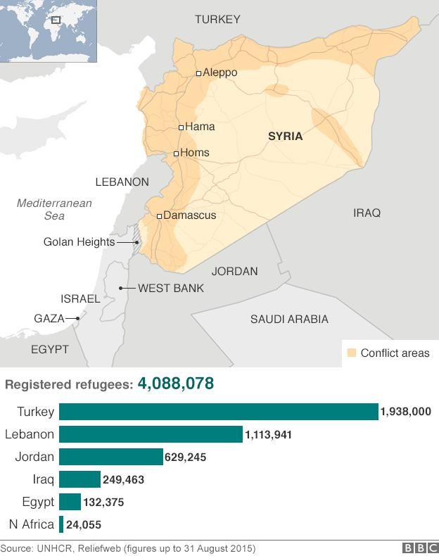 Refugees map