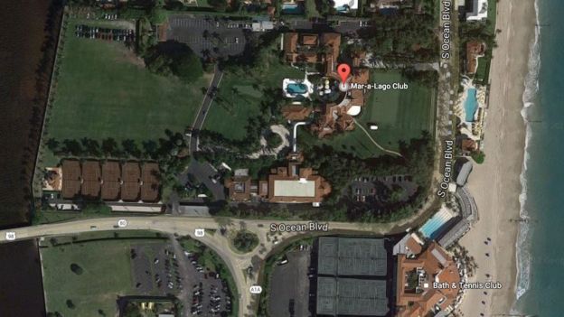 Mar a Lago en vista aérea