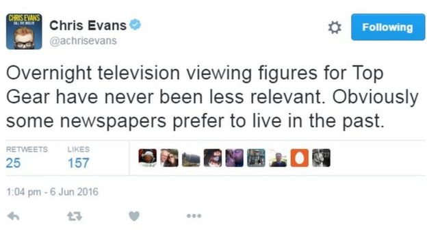 Chris Evans's tweet