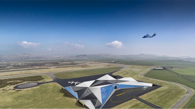 An artist's impression of the Machrihanish spaceport