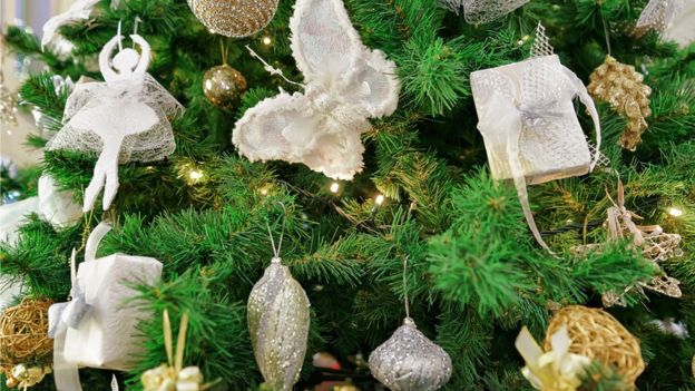 Detalhe de árvore de Natal
