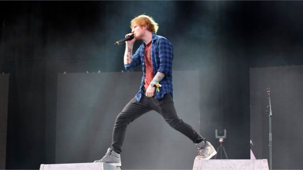 Ed Sheeran at Glastonbury 2014