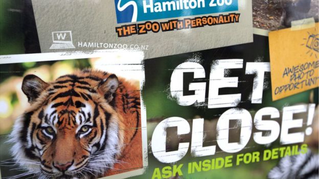 Sign of Hamilton Zoo, New Zealand (20 Sept 2015)