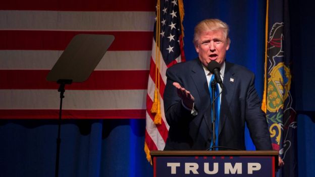 Trump akiwa Scranton