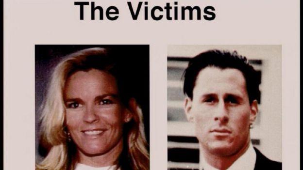 Nicole Brown Simpson (left) and Ron Goldman (right), the murder victims