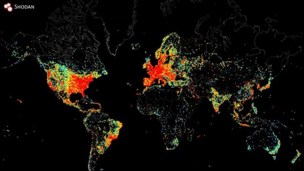 Карта Shodan