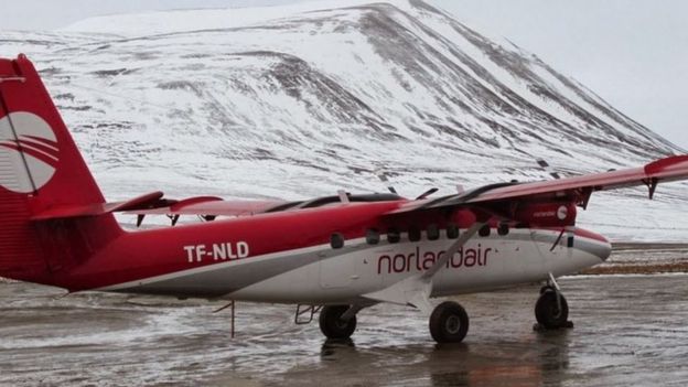 Avión de Norlanair, en Groenlandia
