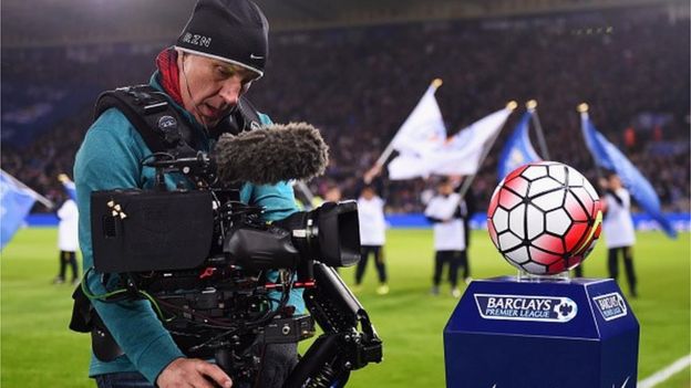 A camera man films prior to the Barclays Premier League match between Leicester City and Newcastle United at The King Power Stadium on March 14, 2016