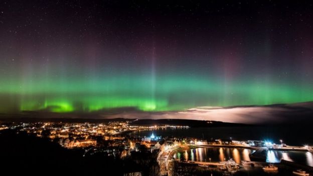 Brian Doyle captured the kaleidoscope of colours over Stonehaven in Aberdeenshire