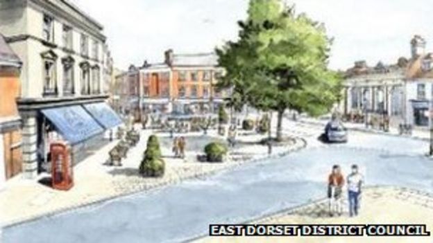 Wimborne Square Enhancements Begin Bbc News