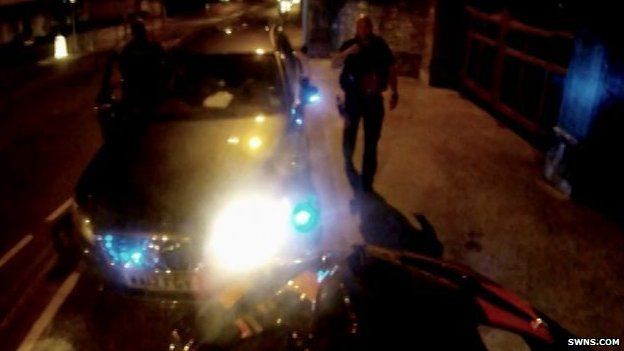 The videos show Lewis Shallcross, 20, from Plymouth, speeding, jumping red lights and pulling wheelies