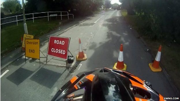 The videos show Lewis Shallcross, 20, from Plymouth, speeding, jumping red lights and pulling wheelies