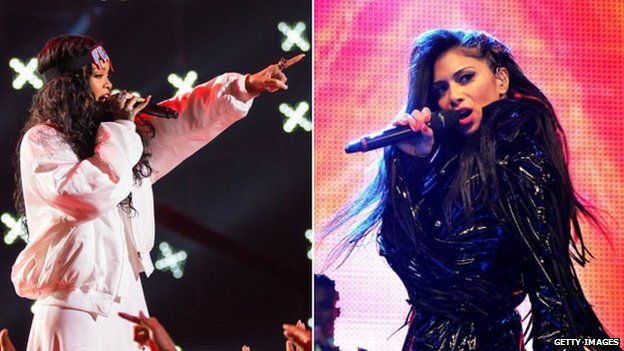 Rihanna and Nicole Scherzinger