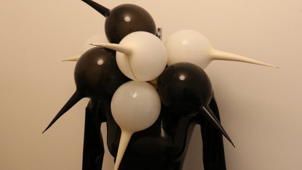 Black and white costume