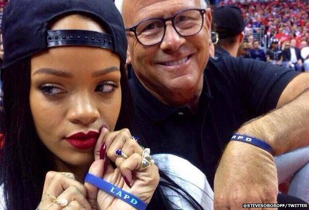 Rihanna and Steve Soboroff