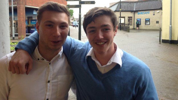 Mathew and Sam are 18 and from Carmarthen